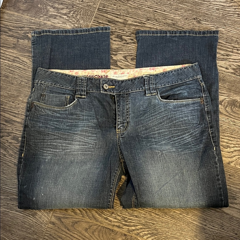 Chic Dark Blue Boot Cut Jeans